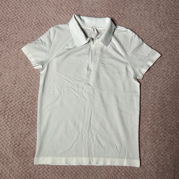 lululemon athletica Tops - lululemon athletica Women's White Polo Shirt Size 8.